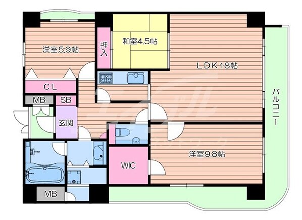 マジェスティックレジデンスの物件間取画像